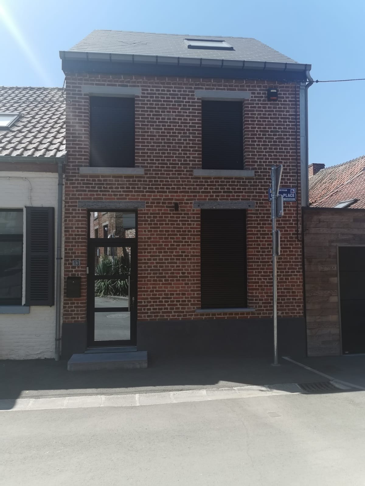 Maison mitoyenne sur parcelle en biais : nuage de points et plans